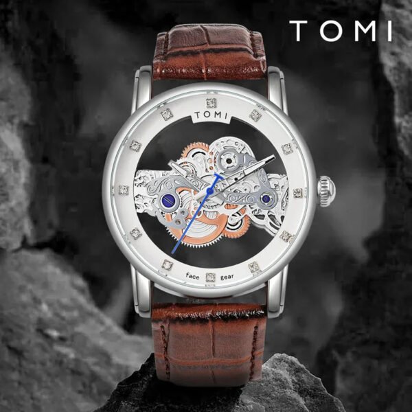 TOMI Skelton Face Gear Dual Strap Luxury T-102 | The Tomi Watches