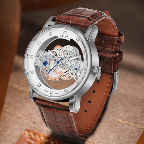 TOMI Skelton Face Gear Dual Strap Luxury T-102 | The Tomi Watches - Image 16
