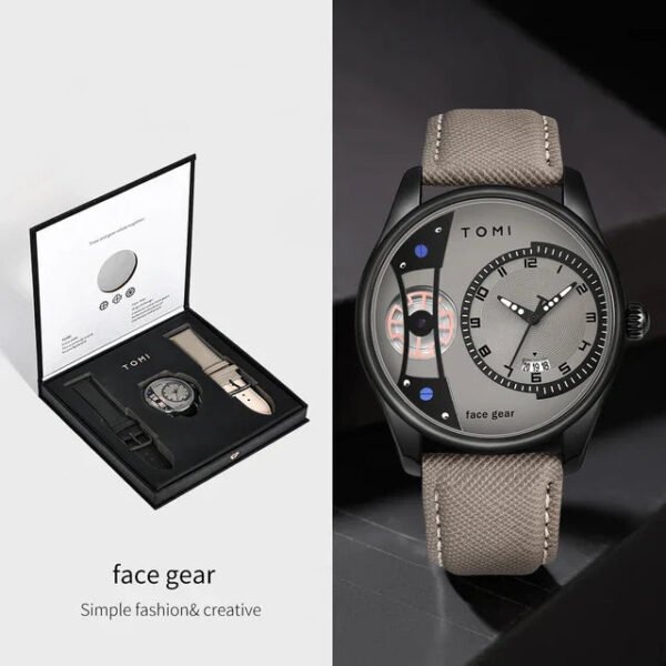 TOMI Face Gear Dual Strap Watch T-105 | The Tomi Watches