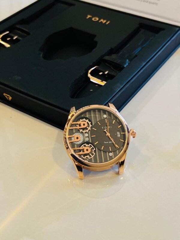 TOMI T-106 Face Gear Dual Strap Luxury Watch - Tomi Watches
