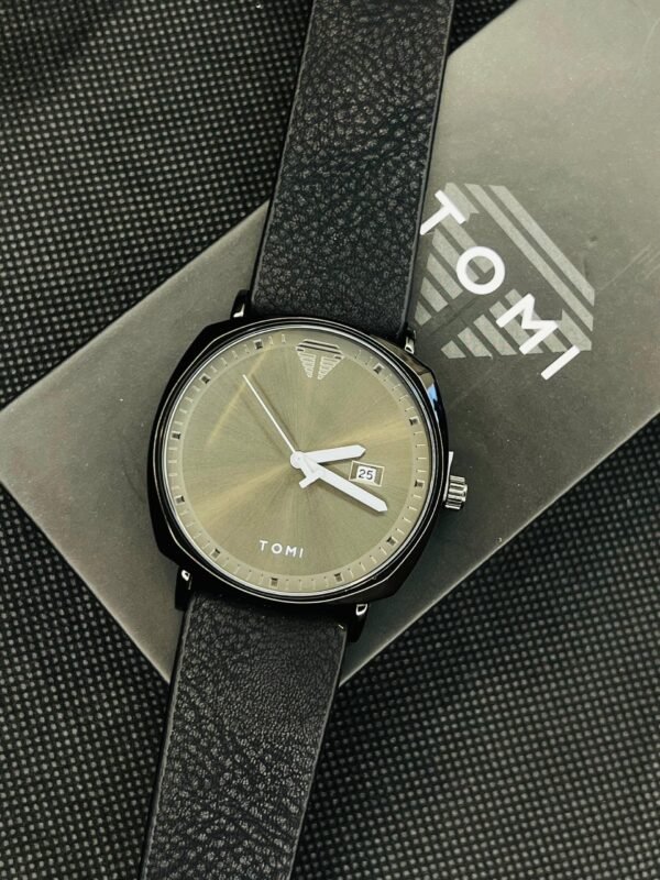 TOMI T-044 Men's Watch Quartz Date Leather Strap - Tomi Watches