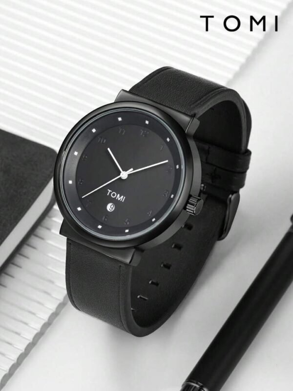 TOMI T-091 Men's Watch Round Dial Date Quartz - Tomi Watches