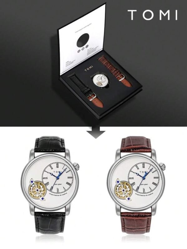 TOMI Face Gear Dual Strap Watch T-103 | The Tomi Watches - Image 29