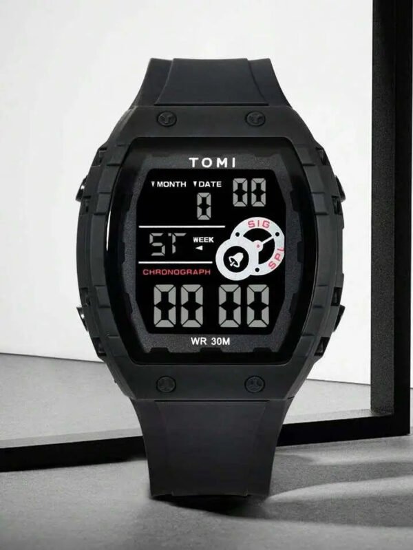 TOMI T-209 Digital Sports Watch – Waterproof, Shock-Resistant, LED Display - Image 2