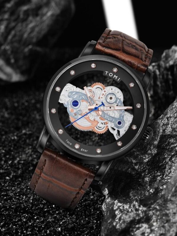 TOMI Skelton Face Gear Dual Strap Luxury T-102 | The Tomi Watches - Image 21