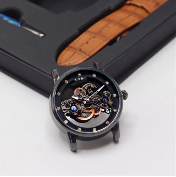 TOMI Skelton Face Gear Dual Strap Luxury T-102 | The Tomi Watches - Image 4