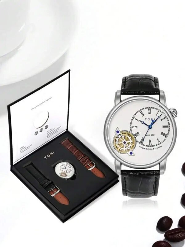 TOMI Face Gear Dual Strap Watch T-103 | The Tomi Watches
