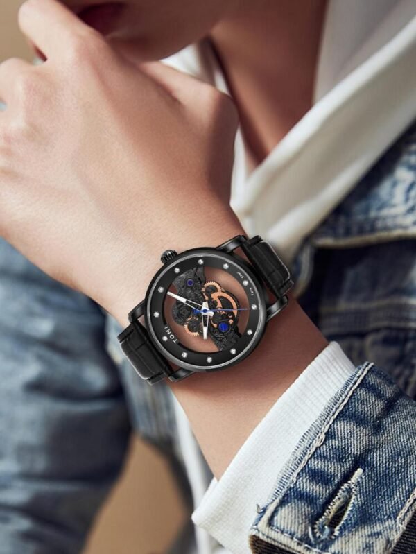 TOMI Skelton Face Gear Dual Strap Luxury T-102 | The Tomi Watches - Image 22