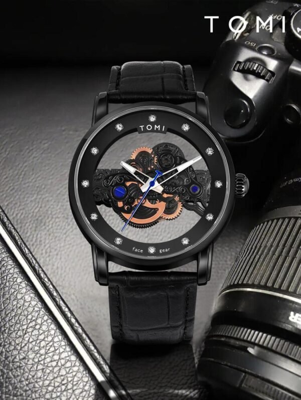 TOMI Skelton Face Gear Dual Strap Luxury T-102 | The Tomi Watches - Image 23